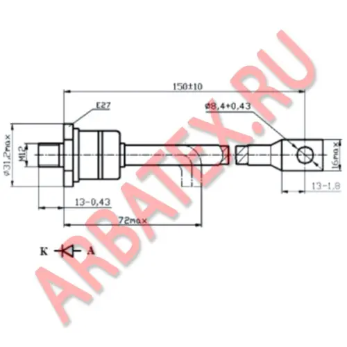 ДЧ151-10-9-4 диод фото 3 ДЧ151-10-9-4 диод фото 3