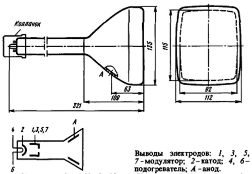 16ЛМ2В трубка электронно-лучевая фото 2