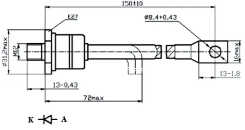 ДЧ151-80Х-10 диод фото 2