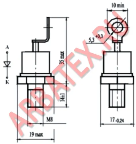 2Д132-80Х-10-В2 диод фото 3