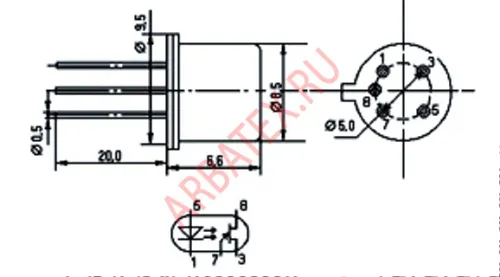 3ОТ127А оптопара транзисторная фото 2